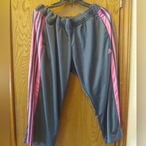 Adidas Gray/Pink Capri Track Pant XL